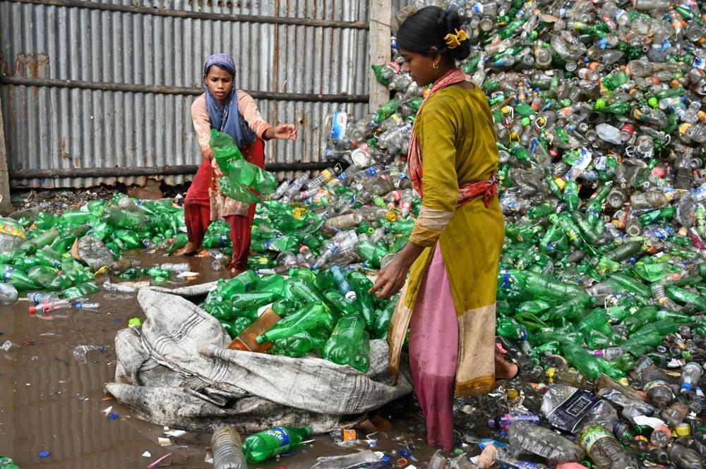 Recycling worker
